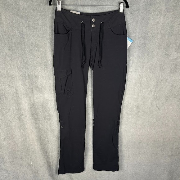 Columbia Pants - Columbia Pants Womens 2 Black Omni-Shield Straight Leg Roll Up Stretch Outdoor